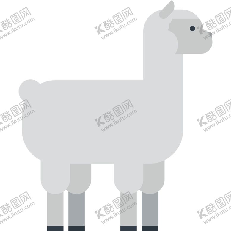 编号：84459410250800226747【酷图网】源文件下载-羊驼动物标志图形图标装饰素材