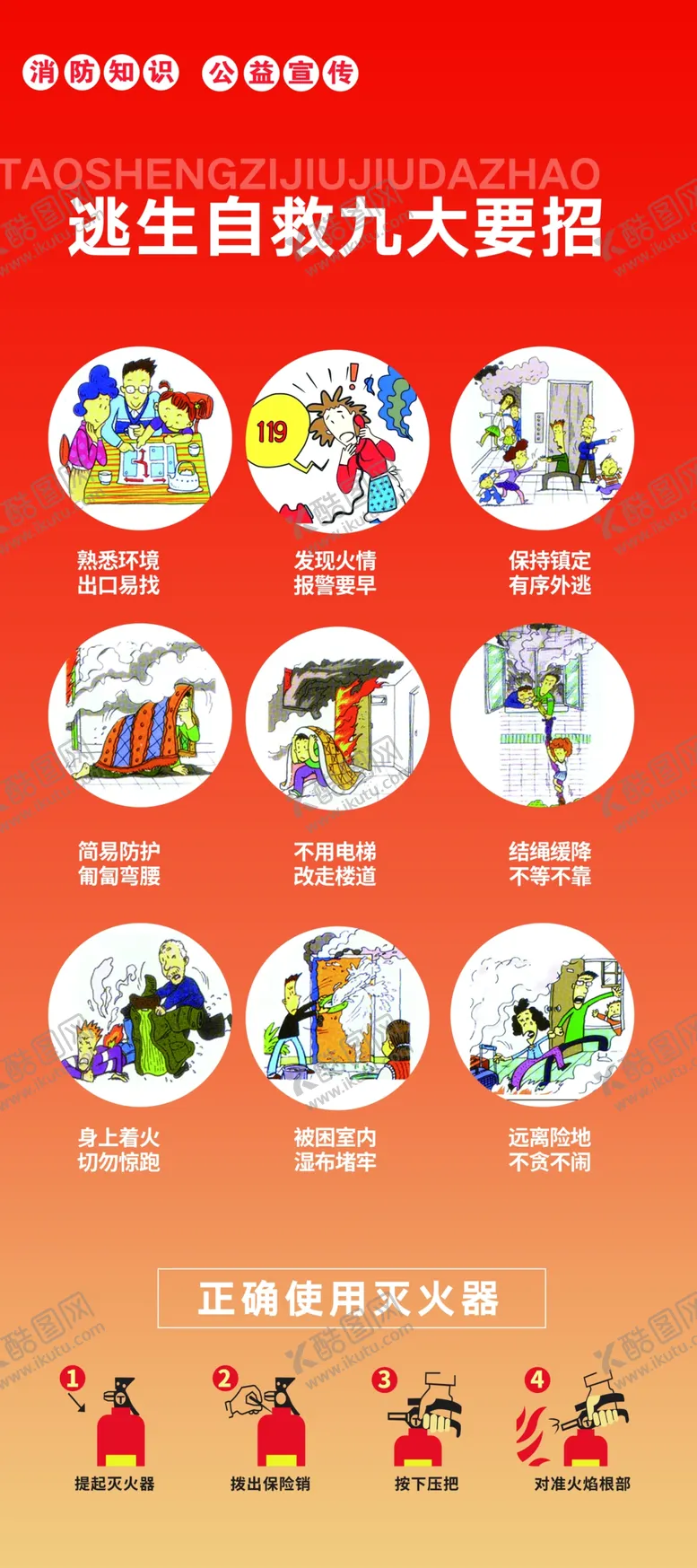 编号：11561806262152336293【酷图网】源文件下载-逃生自救九大要招