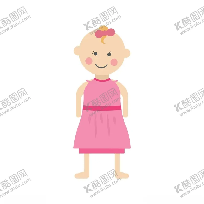 编号：92149502021901182448【酷图网】源文件下载-矢量人物小女孩