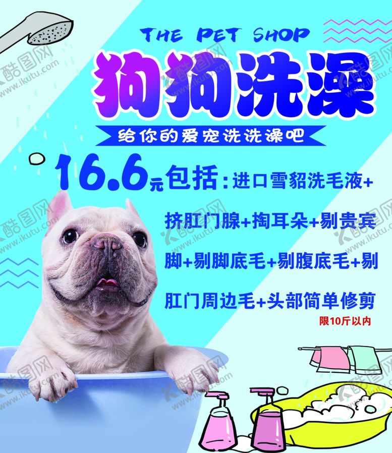编号：56866609210043421316【酷图网】源文件下载-宠物海报狗狗洗澡