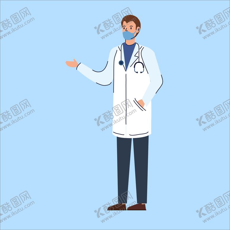 编号：25017410071257298759【酷图网】源文件下载-戴口罩的医生