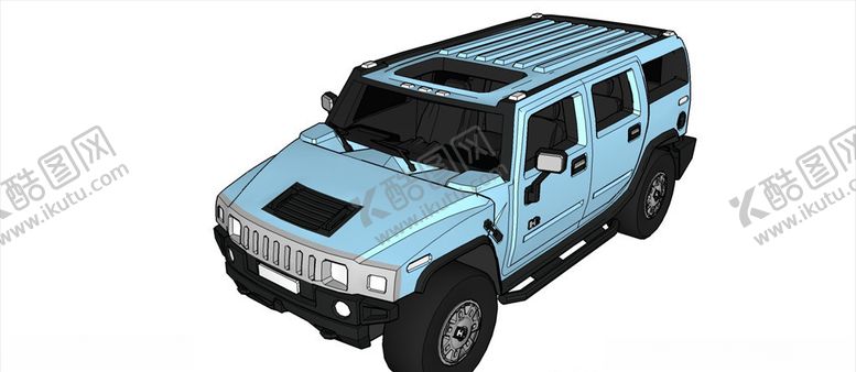 编号：22207109302230233866【酷图网】源文件下载-悍马H2车模型