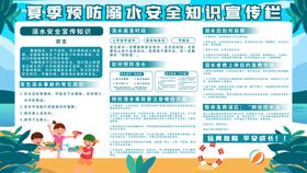 简约夏季学生安全知识宣传栏