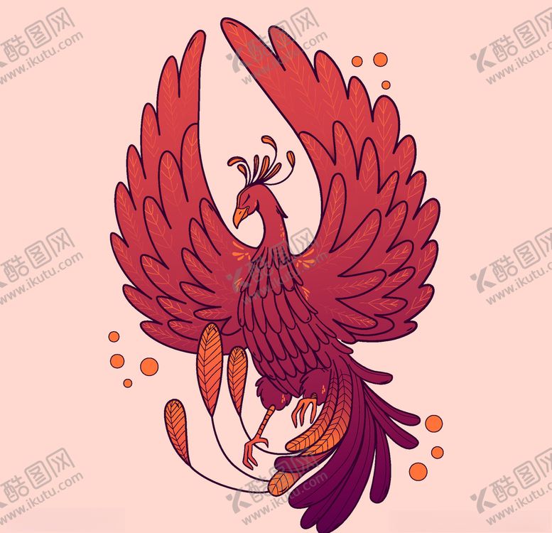 编号：90357510270140155268【酷图网】源文件下载-手绘年画矢量凤凰