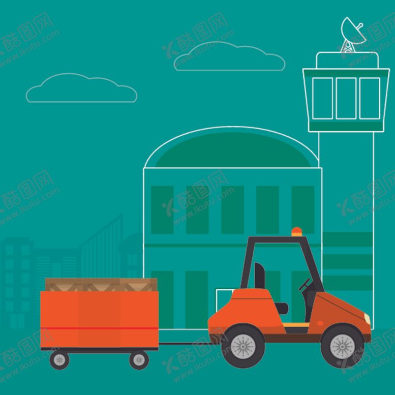 编号：56845409152206357720【酷图网】源文件下载-扁平化货运