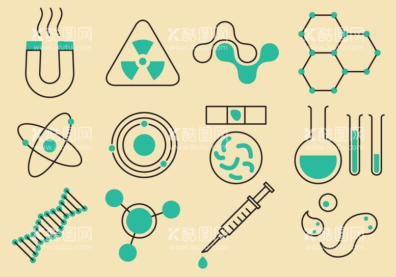 编号：20499611191640505274【酷图网】源文件下载-科学教育图标图片