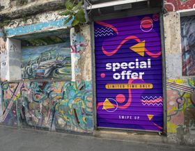 广告牌样机宣传智能海报宣传展架