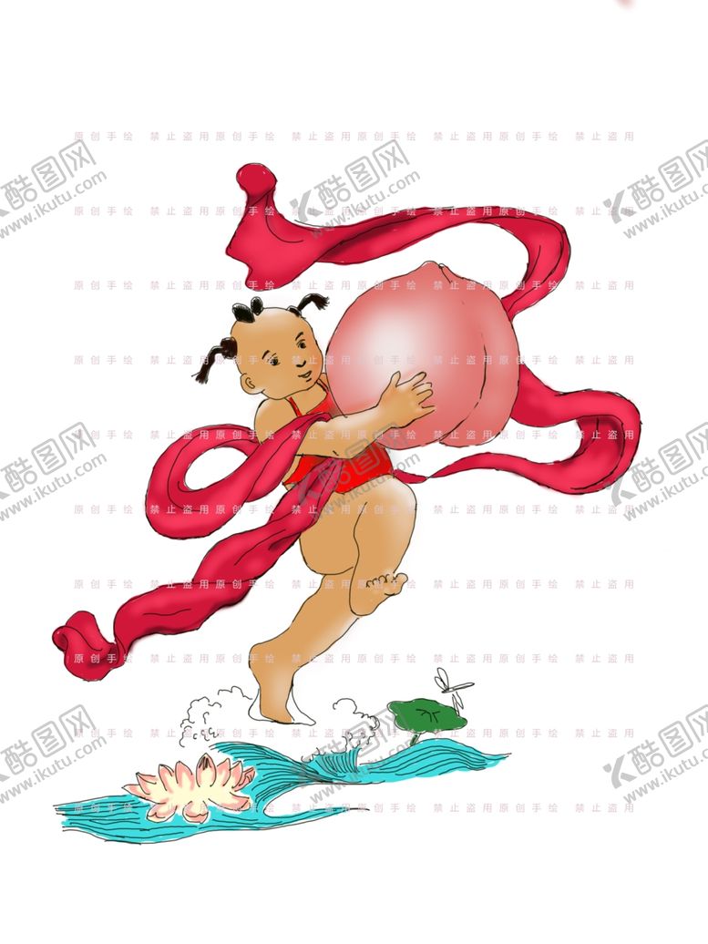 编号：30933007122232154999【酷图网】源文件下载-童子抱桃