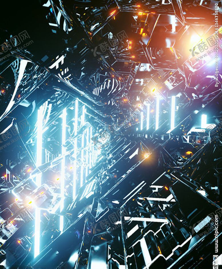 编号：99787809231913029823【酷图网】源文件下载-C4D模型机械空间炫酷