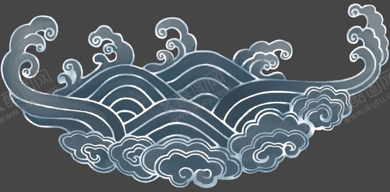 编号：14673510010929039270【酷图网】源文件下载-国潮海浪元素