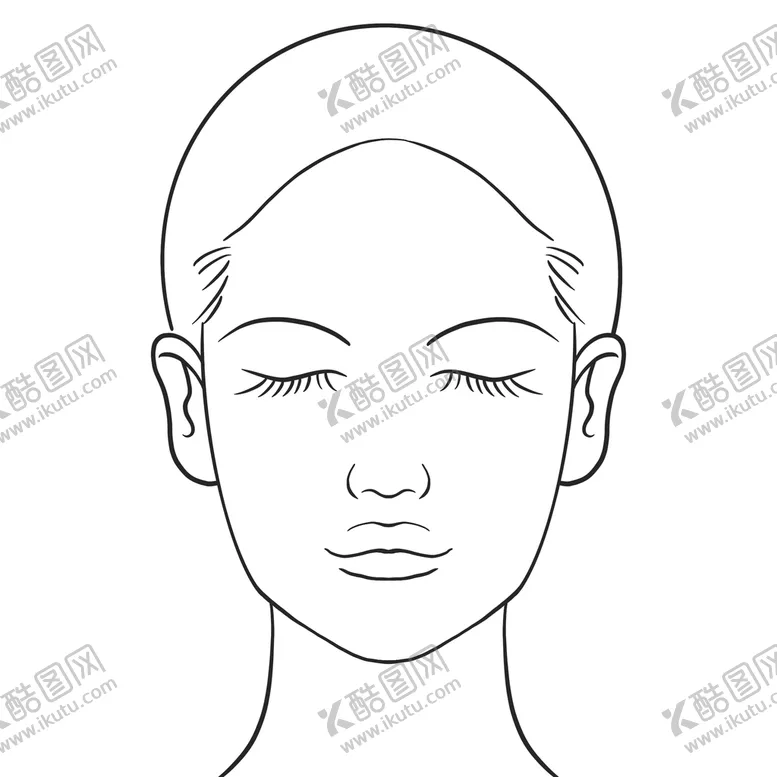 编号：92068109200811157625【酷图网】源文件下载-女人脸部轮廓