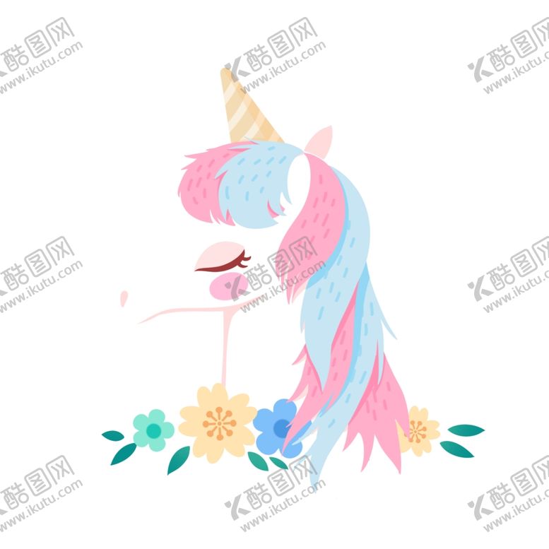 编号：19440310150939373622【酷图网】源文件下载-创意卡通独角兽形象