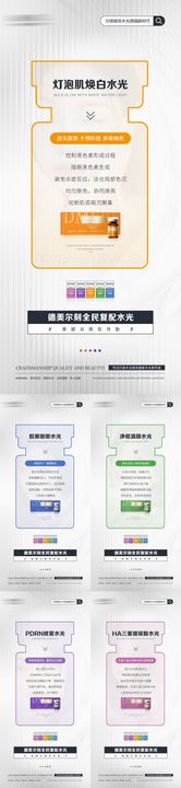 医美水光产品宣传系列海报业科普抗衰