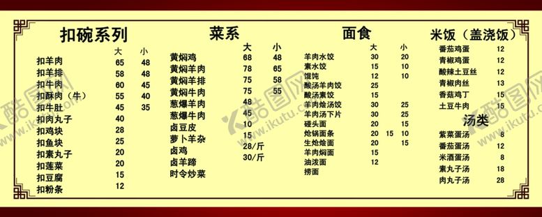 编号：97868604090117286836【酷图网】源文件下载-菜单