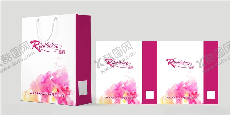 编号：28588006290200335676【酷图网】源文件下载-瑞客喷溅手提袋展开图