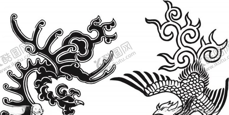 编号：74434909231052253523【酷图网】源文件下载-龙凤祥云纹