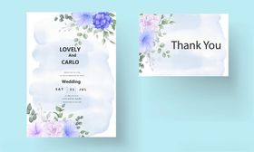 花卉感谢卡设计模板