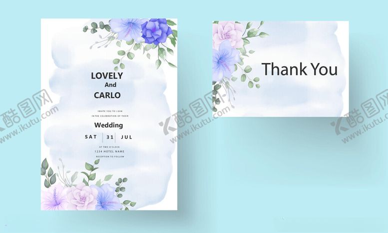 编号：79715111201343238550【酷图网】源文件下载-花卉感谢卡设计模板