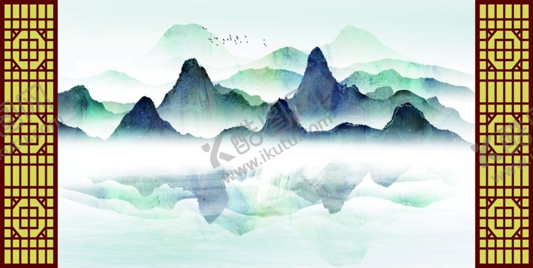 编号：15477106051651309409【酷图网】源文件下载-水墨山水意境图