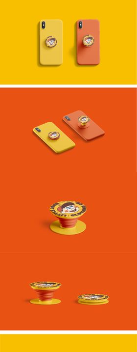 手机壳手机气囊可伸缩折叠支架样机