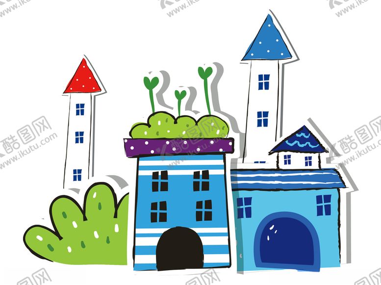 编号：87619009220139511918【酷图网】源文件下载-卡通手绘房子