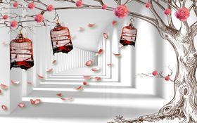 花卉背景墙