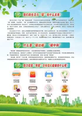 节能减排碳中和绿色环保宣传页