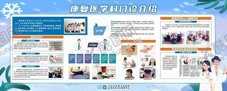 编号：24977506010913155443【酷图网】源文件下载-康复医学科介绍展板