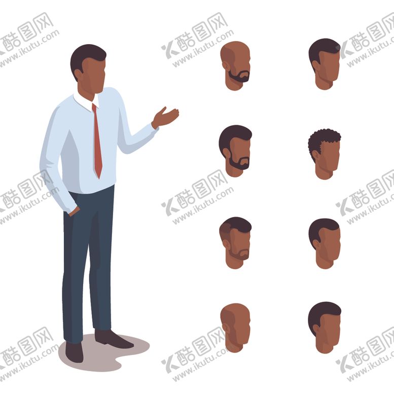 编号：56073907040054567380【酷图网】源文件下载-卡通商业商务白领人士人物