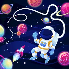 宇航员服宙天卡通人物