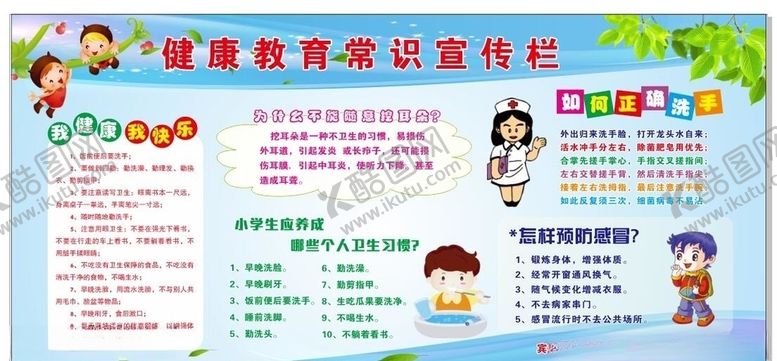 编号：29490710281416357566【酷图网】源文件下载-健康教育常识宣传栏