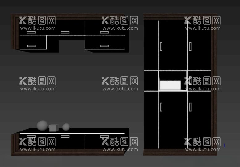 编号：88762112020012272878【酷图网】源文件下载-电视柜鞋柜模型