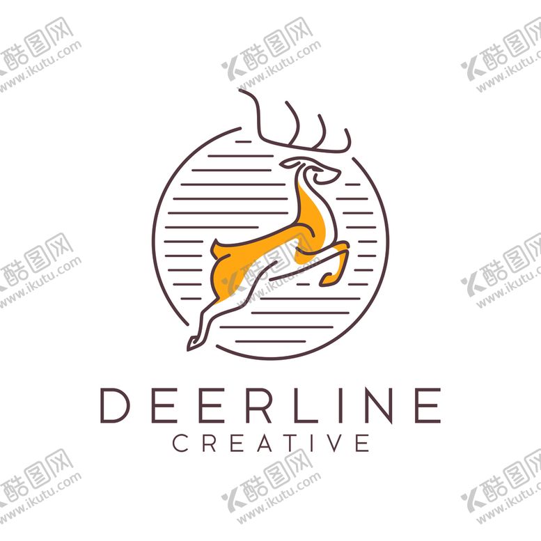 编号：13331609120232502577【酷图网】源文件下载-鹿头标志