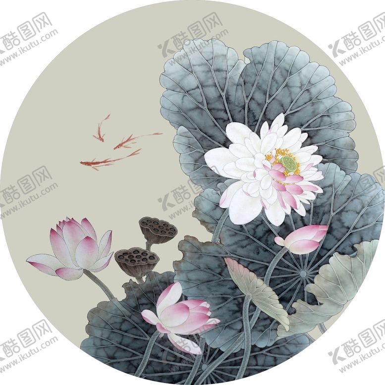 编号：86035910090513419506【酷图网】源文件下载-荷花装饰画
