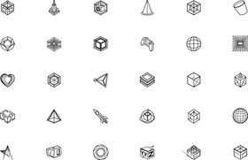 多样简约几何图标集合