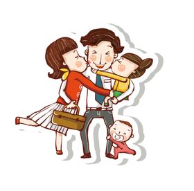 卡通一家人