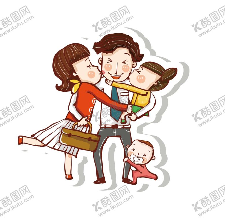 编号：59271807041944599108【酷图网】源文件下载-卡通一家人