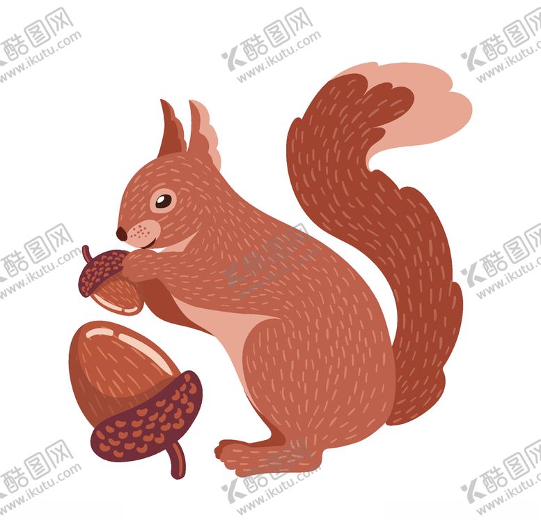 编号：14615705180723038787【酷图网】源文件下载-矢量插画松鼠