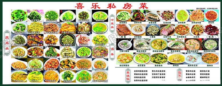 编号：46378811210158573960【酷图网】源文件下载-喜乐私房菜菜品