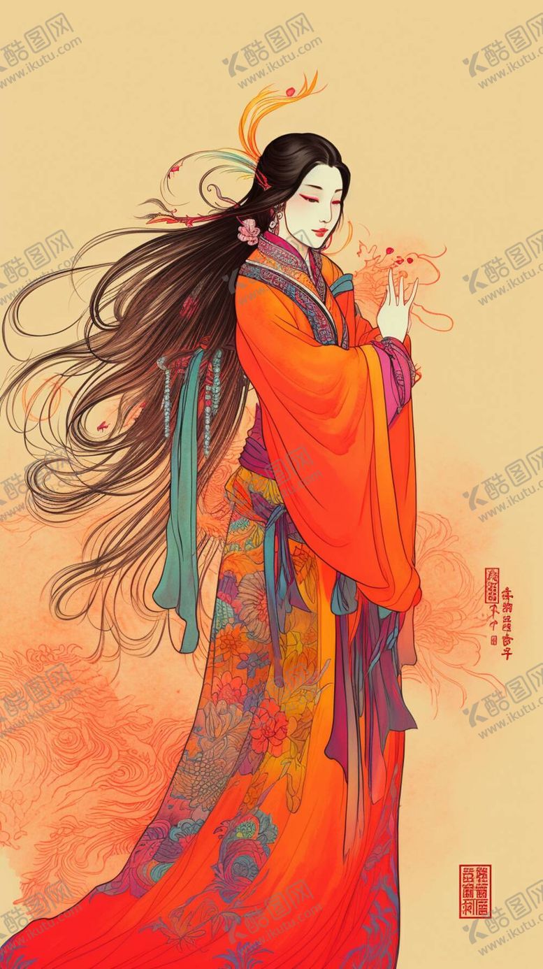 编号：93297410191014293913【酷图网】源文件下载-国风美人壁纸