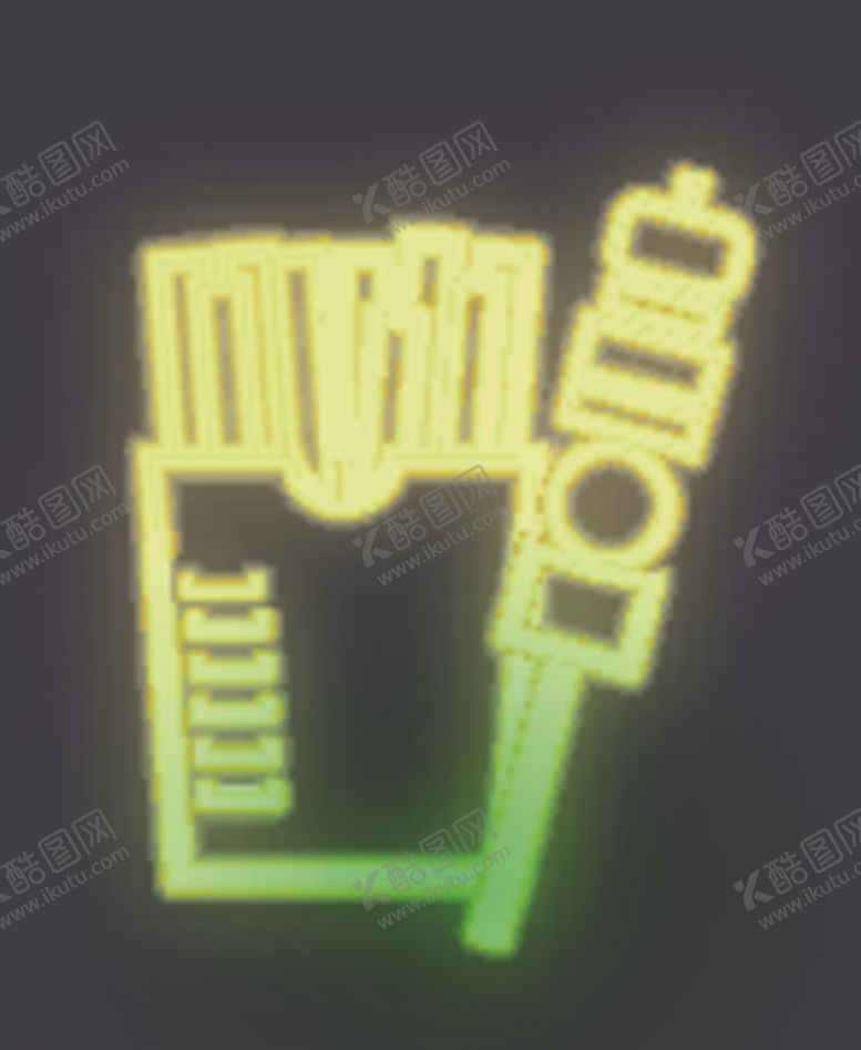 编号：58004605110415588428【酷图网】源文件下载-霓虹灯薯条