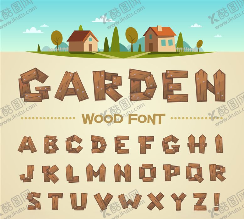 编号：79356009120827484516【酷图网】源文件下载-木板字母