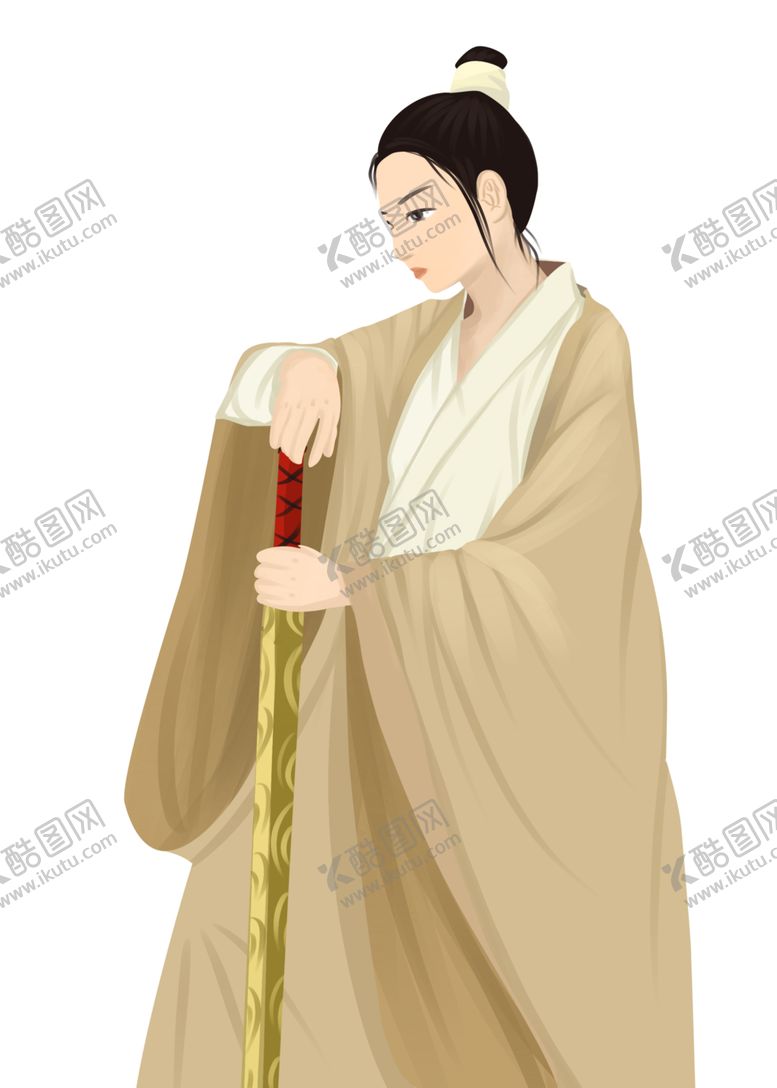 编号：93742310271227256014【酷图网】源文件下载-水墨武侠人物