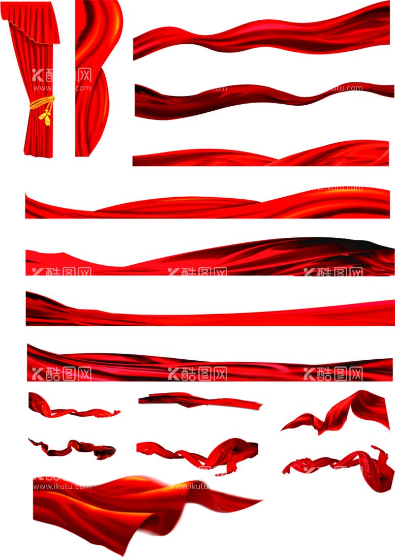 编号：91024612012213461949【酷图网】源文件下载-红丝绸 红飘带