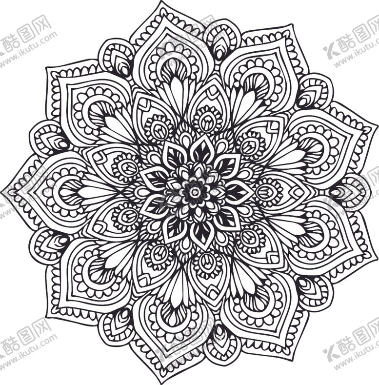 编号：30781609180607266822【酷图网】源文件下载-曼陀罗花纹