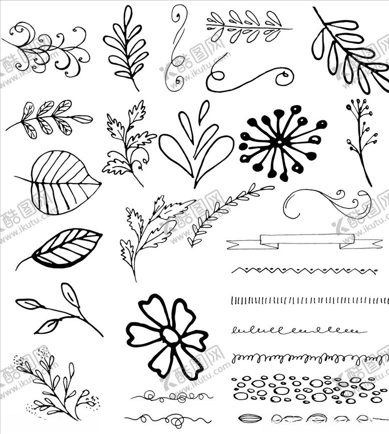 编号：10906009270317009889【酷图网】源文件下载-手绘植物背景