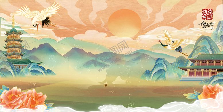 编号：91240510251201444871【酷图网】源文件下载-新年背景