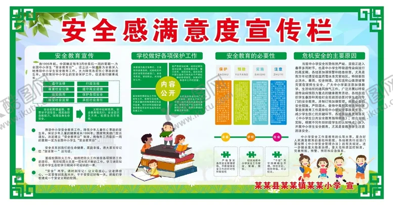 编号：19609810302234058107【酷图网】源文件下载-安全感满意度宣传栏