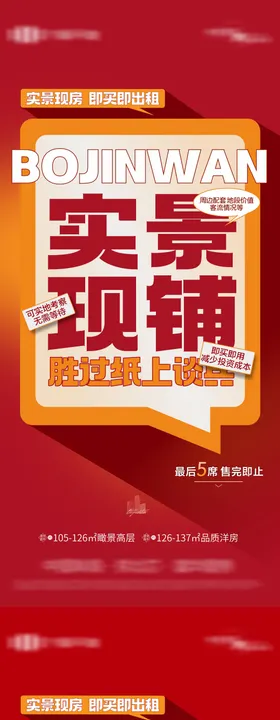 地产现房热销商铺大字报