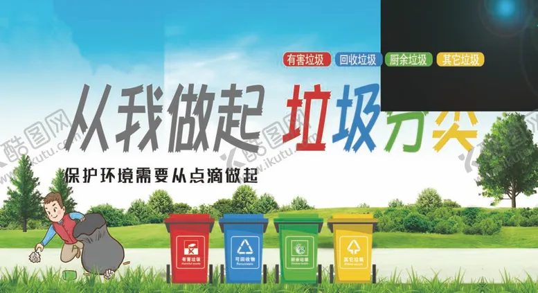 编号：46196312061604248157【酷图网】源文件下载-垃圾分类展板